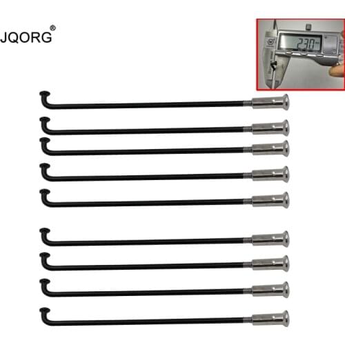 13 Gauge Diameter 2.3 mm Tint Black Surface Round Body Electric Bicycle Spokes Material 304 Stainless Steel J-bend E-bike Spokes