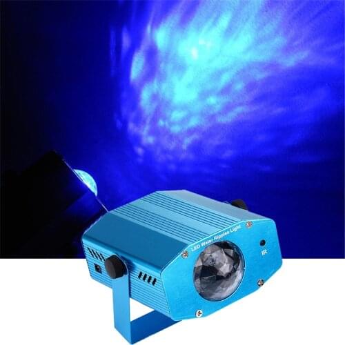 Mini Blue color LED Water Wave Ripple Effect Stage Light Laser Projector lamp Christmas Disco DJ Show Event Birthday Party