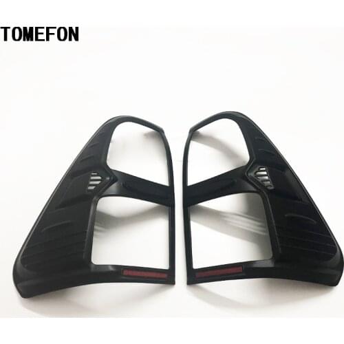 TOMEFON 2016 2017 For Toyota Hilux Revo Light Exterior Accessories ABS Matte Black Color Tail Light Cover Trim Lamp Hood