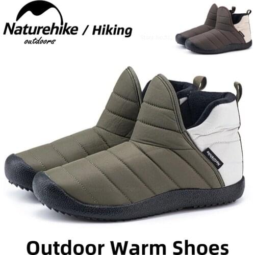 Naturehike Outdoor Thickened Camp Shoes Unisex Warm Winter Camping Cotton Shoes Hiking NonSlip Rubber Sole Water Repellent Boots
