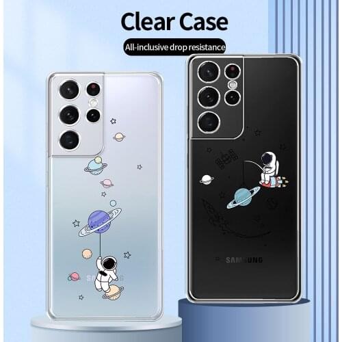 For Samsung S21 Ultra Case Transparent Case For Samsung Galaxy S21 Ultra Soft TPU Coque on S21 Ultra Clear Phone Cover Shell 6.8