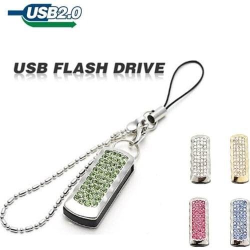 2018 Golden and sliver Rotating USB flash drive pen drive pendrive U disk memory card 2GB 4GB 8GB 16GB 32GB 64GB Jewelry