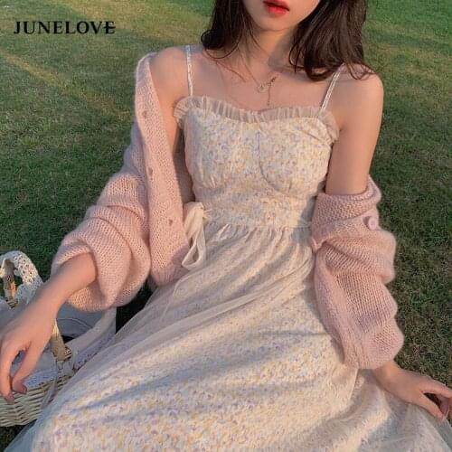 Korean Fashion Sleeveless Elegant Mesh Midi Dress Bow Design Vintage Floral Boho Dress Lace-up Party Sundresses for Women Summer