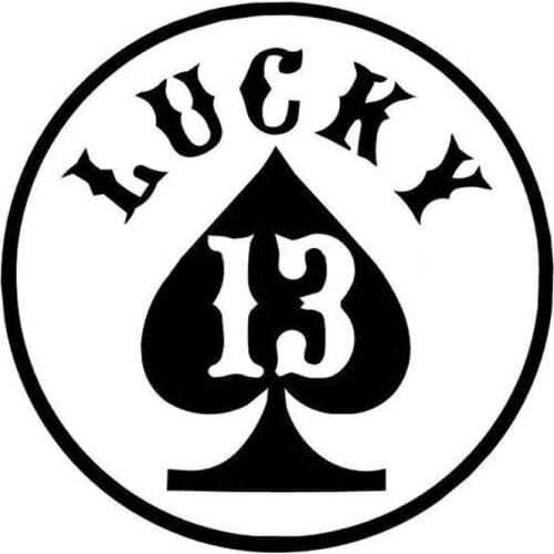 PLAY COOL LUCKY 13 Spades Styling Funny Car Sticker Automobiles Motorcycles Exterior Accessories Vinyl Decals for Bmw Audi Ford