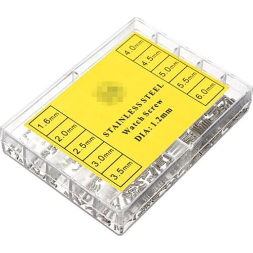 1.6-6.0mm Watch Screw Stainless Steel Eyeglass Jewelry Watch Repair Screw Kit Watch Cover Back Cover Repair Screws Set With Box