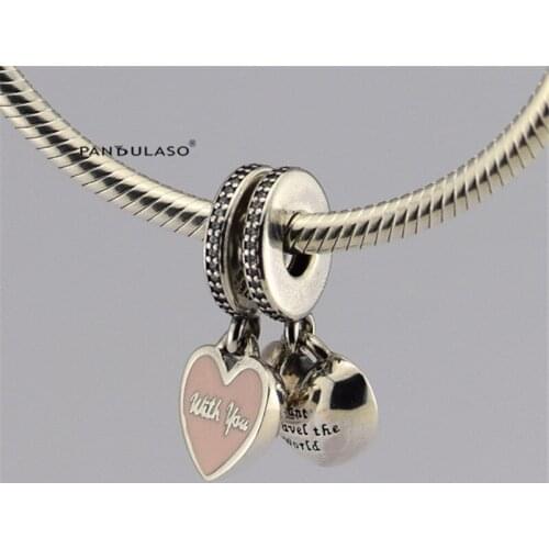 Woman DIY Beads I want to travel the world Charms Fits Snake Chain Bracelets Sterling Silver Jewelry Beads For Jewelry Making