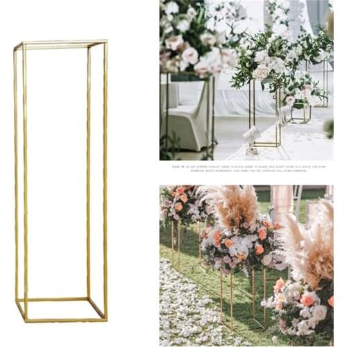 1PC Flower Vase Floor Vases Column Stand Metal Road Lead Elegant Wedding Decor