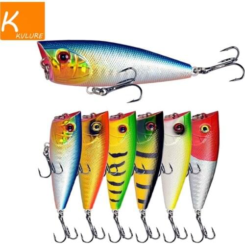 1PCS Japan 6cm 7g Floating Lures Popper Topwater Crankbait Hard Bait Treble Hooks Fishing Lure