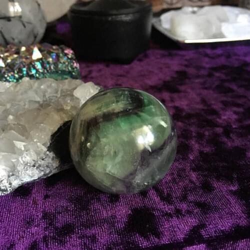 100% natural colorful fluorite crystal gemstone healing sphere ball as gift