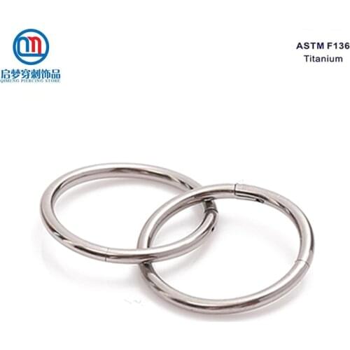 ASTM F136 Impant Grade Titanium 16G Hinged Segment Clicker Rings Body Piercing Jewelry