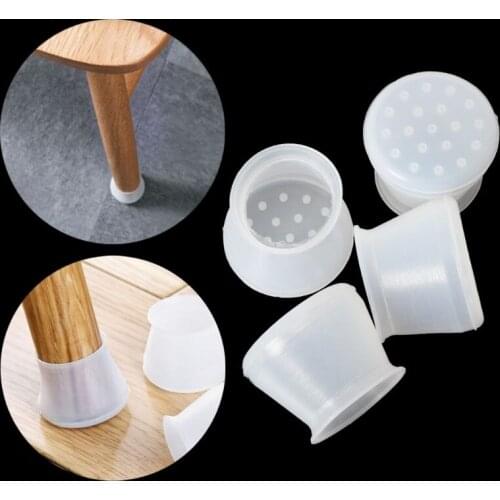 4Pcs Silicone Chair Leg Caps Feet Pads Furniture Table Covers Floor Protectors
