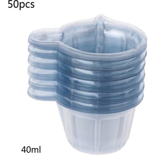 50Pcs 40ML Plastic Disposable Cups Dispenser DIY Epoxy Resin Jewelry Making Tool