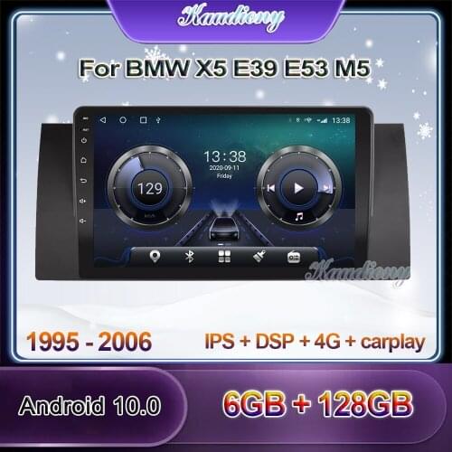 Kaudiony Android 10.0 Car Radio Automotivo For BMW X5 E39 E53 M5 Car Multimedia Player Auto GPS Navigation Stereo 4G 1995-2006