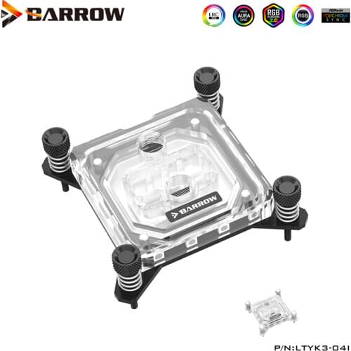 Barrow CPU Water Cooling Block For INTEL Socket LGA 115X 1150 1151 1155 1156 1200 ARGB +5v 3pin White Black ,LTYK3-04 V2