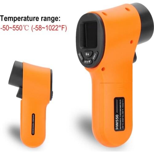 Digital Infrared Thermometer Non-Contact LDC Screen Indicator Digital Pyrometer Laser Thermometer -50 to 550℃ Temperature Gun