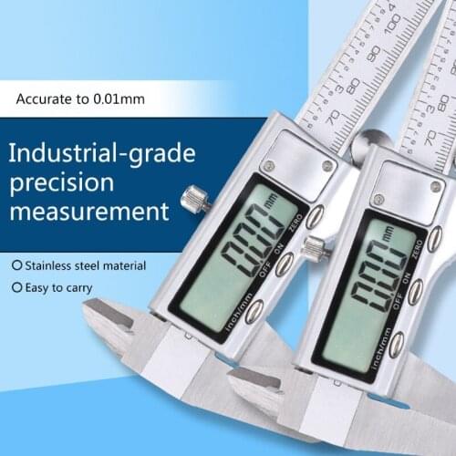 Digital Precision Measuring Tool Caliper Micrometer Stainless Steel with Mm/Inch Conversion spla-sh Resistant 235mm