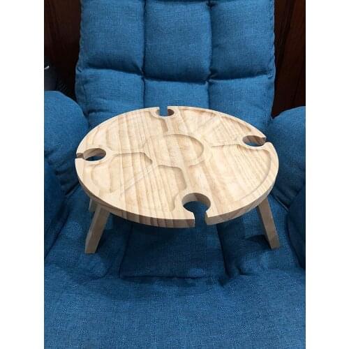 30*30*16cm Wooden Outdoor Wine Table Folding Picnic-table 2 In 1 Wine Glass Rack Outdoor Portable Picnic Folding Table