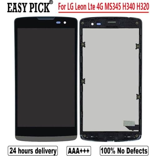 LCD Display Touch Screen Digitizer Assembly Free Tools For LG Leon Lte 4G MS345 H340 H320 H324 C50 H340N H340Y H345 H326