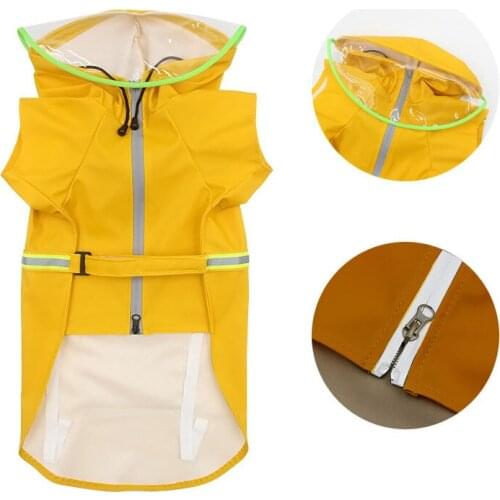 Pets Dog Raincoats Reflective Small Large Dogs Rain Coat Waterproof Jacket Fashion Outdoor Breathable Puppy Clothes Wholesale