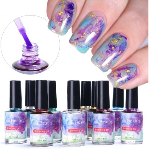 15ml Gradient Nail Polish Watercolor Ink Blooming Gel Smoke Effect Smudge Bubble DIY Varnish Nail Art Decorations Tools SA895-2