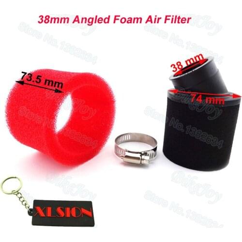 38mm Bent Neck Air Filter Sponge Foam Cleaner for 110cc 125cc XRF50 XRF70 KLX BBR Pit Dirt Bike ATV Quad Scooter Motorcycle