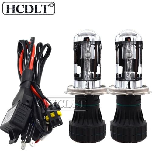 HCDLT 35W Cnlight H4-3 Bixenon H4 HID Bulb 4300K 6000K 5000K Car Light Xenon H4 High Low Beam Bulb With Relay Harness Controller