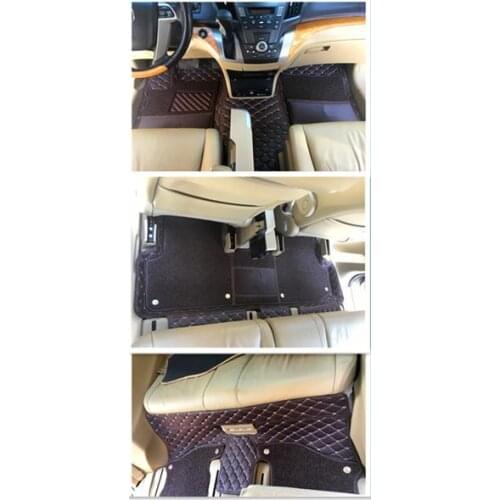 Good quality! Custom full set car floor mats for Honda Odyssey 7 8 seats 2013-2003 durable waterproof double layers carpets rugs