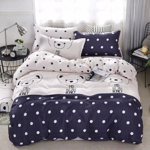 New Fashion Duvet Cover 3/4 pcs Bedding Set Adult Kids Child Soft Cotton Bed Linen Single Full Queen King Size Bedspread 150x200