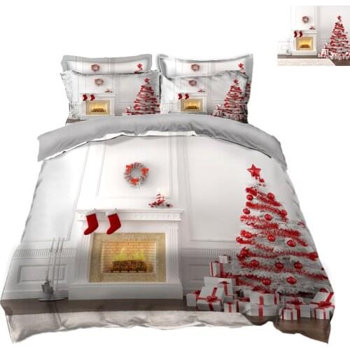 Christmas tree 3D bedding sets bedsheet Duvet Pillowcase bed cover California king Bed Linen Twin king Queen Textiles Drop Ship