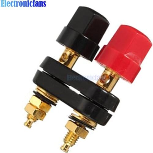 Red Black Connector Terminal Connecter Banana Plug Gold Plate Banana Plugs Binding Post in Wire Connectors 4MM