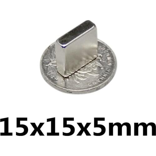 5~200PCS 15x15x5 mm Powerful Magnets N35 NdFeB Block Permanent Magnetic 15x15x5mm Neodymium Magnet Super Strong 15*15*5 mm