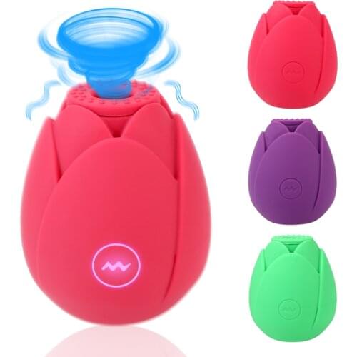 Powerful Vaginal Sucking Vibrator Clitoral Stimulate Lotus Flower Adult Masturbator Sex Toys For Women Nipple Massage