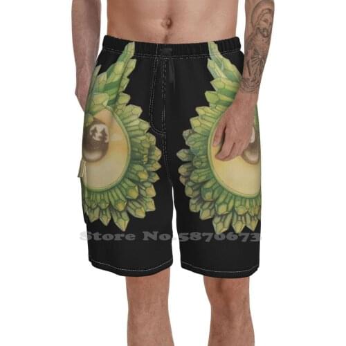 The Crystal Owl MenS Fashion Shorts Sports Shorts Owl Owl Owlette Crystal Owl Crystal Crystal Shard Crystal Shards Shard