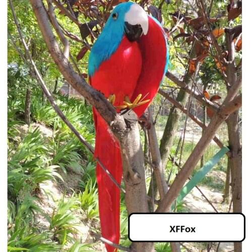 New simulation blue&red parrot model foam&furs real life one wing parrot bird doll gift about 30cm xf1086