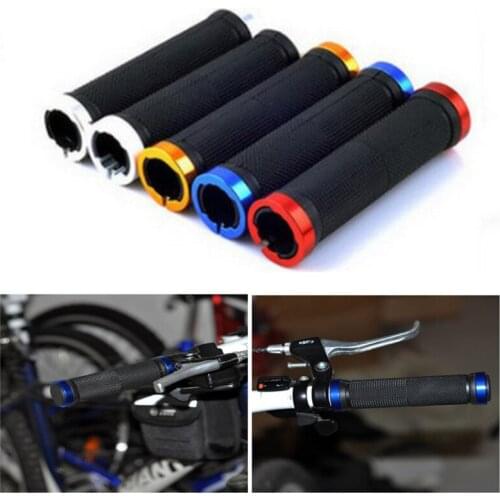 New High Quality Convenient Durable 1 Pair Double Lock On Locking Mountain BMX Bike Bicycle Cycling Handle Bar Grips#259747