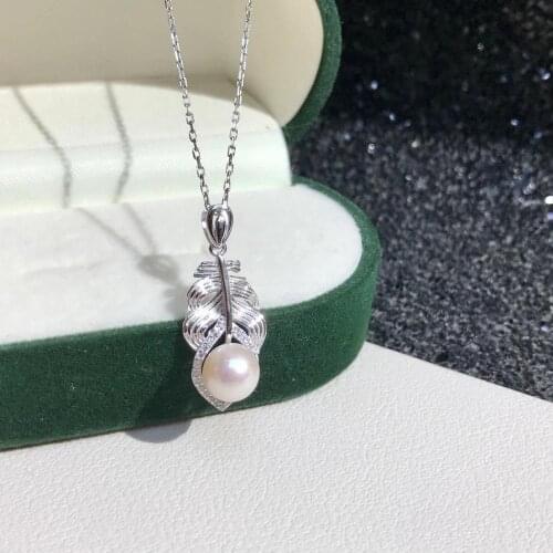 Wedding New DIY Mount 925 Sterling Silver Pendant Base Settings Mountings Findings Parts for Pearl Crystal Jade Agate 5pcs/lot