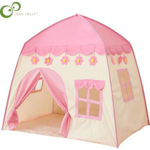 Children Tent Indoor Outdoor Games Garden Tipi Princess Castle Folding Cubby Toys Tents Enfant Room House Teepee Playhouse