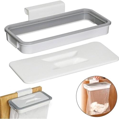 Kitchen Cupboard Hanging Garbage Bag Trash Can Waste Garbage Bin Rack Holder