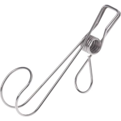 Portable Laundry Hook Stainless Steel Hanging Clothes Pins Boot Shoes Hanger Holder Clips85WC