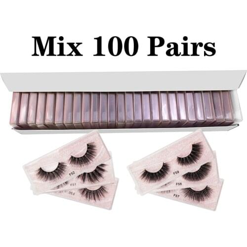 Eyelashes Wholesale 30/50/100 pairs 3d mink lashes bulk Vendors natural false eyelashes Pack makeup Fake Eyelashes Bulk Items