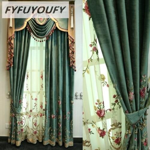 Luxury Modern Hollow Out Embroidery Curtain Tulle Window Sheer Curtain For Living Room Bedroom Kitchen Window Screening Panel