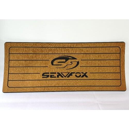 Marine Boat Yacht Helm Station Anti-Fatigue EVA Brown Teak Pad with SEAFOX Logo 406*991*13mm 16" x 39" x 1/2"