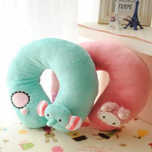 Cute Melody U-shaped pillow, cartoon sad circus elephant neck pillow, car office lunch break pillows, Christmas gifts