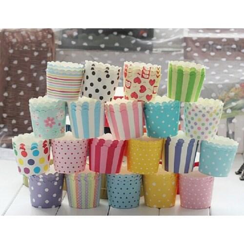 Baking cups cake paper cups baking mold Muffin Cups Multi patterns bear high temperature