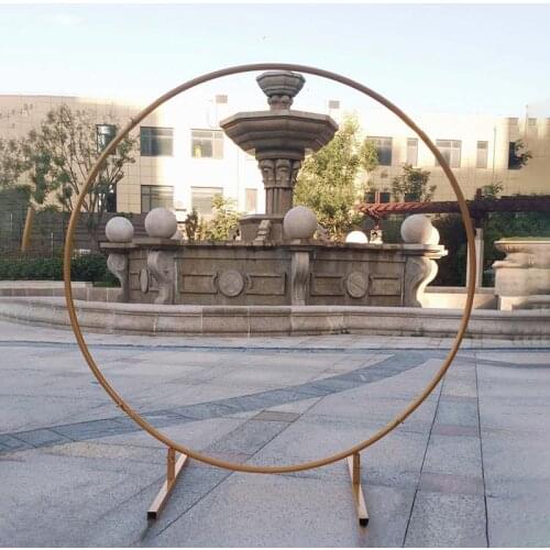 Wrought Iron Wedding Mariage Round Backdrop Arch Stand Birthday Party DIY Decoration Stage Circle Arch Outdoor Backgr