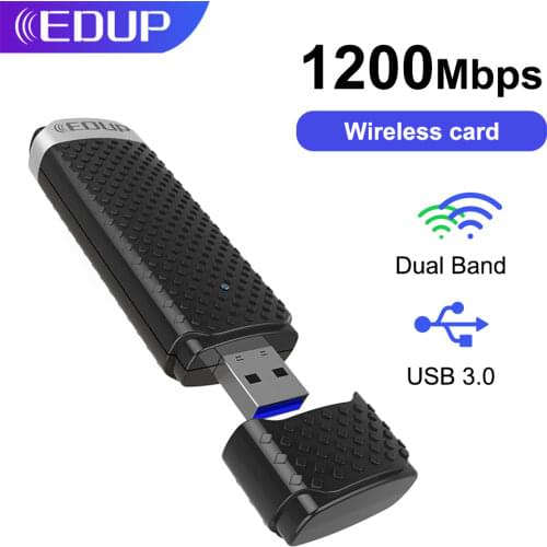 EDUP USB WIFI Adapter 1200Mbps Wireless AC Network Card USB3.0 Dual Band 2.4G/5.8G Wifi Receiver Dongle 802.11AC For Laptop PC
