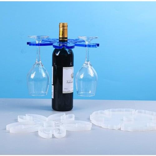 Fan Shaped Wine Holder Crystal Epoxy Mold For Handmade DIY Home Decorative Crafts Silicone Resin Mold Making Tools