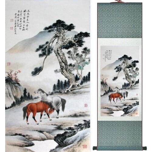 Top quality Horse art painting traditional Chinese Art Painting Home Office Decoration Chinese painting horse picture