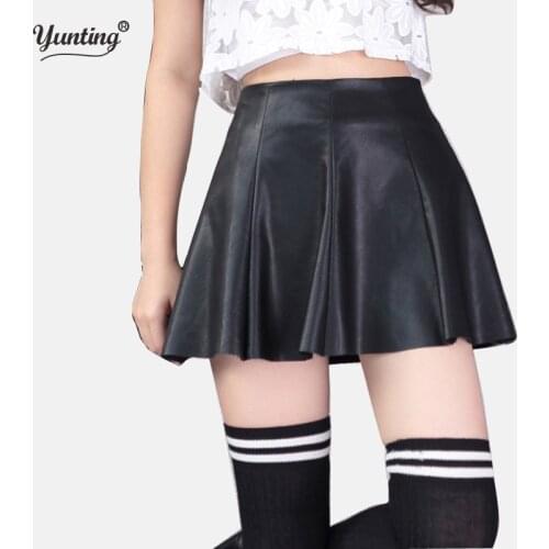 High quality Fashion 2021 Women Soft PU Leather Skirt High Waist Slim Hip Skirts Vintage Bodycon Mini Skirt Sexy Clubwear Hot