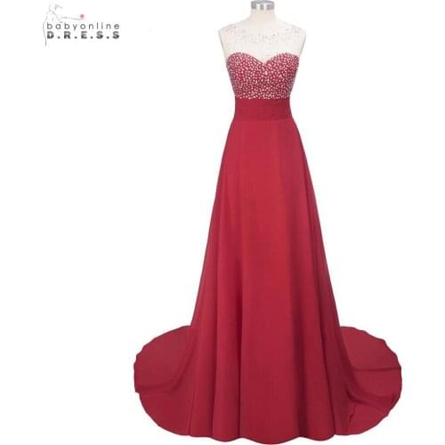 Robe de Soiree Longue In Stock A-line Red Evening Dress Sexy V Back Sequins Champagne White Purple Evening Gowns